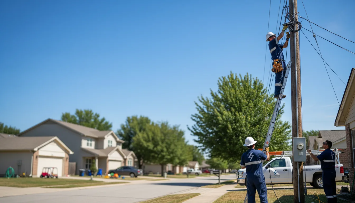 Residential electrician providing installation services in Castana, IA